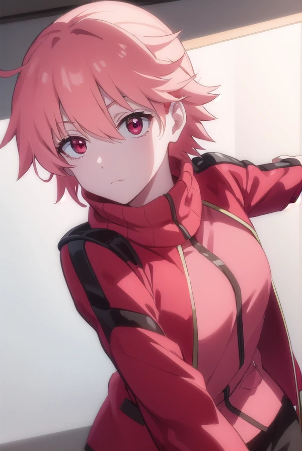 harukoharuhara, <lora:haruko haruhara movie1-lora-nochekaiser:1>,
haruko haruhara, short hair, (red eyes:1.3), pink hair,
BREAK jacket, red jacket, shirt, pink shirt, pants, black pants,
BREAK outdoors,
BREAK looking at viewer, (cowboy shot:1.5), dynamic pose,
BREAK <lyco:GoodHands-beta2:1>, (masterpiece:1.2), best quality, high resolution, unity 8k wallpaper, (illustration:0.8), (beautiful detailed eyes:1.6), extremely detailed face, perfect lighting, extremely detailed CG, (perfect hands, perfect anatomy),