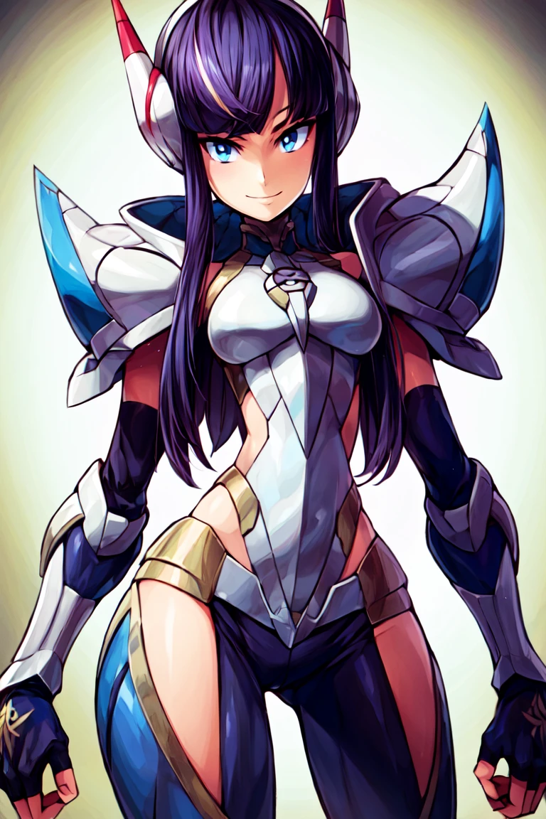 Armored, busty, naked, spreading legs, spreading pussy, tongue out, ahegao, cum