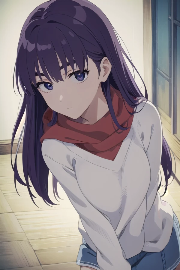 erininamori, <lora:eri ninamori ova1-lora-nochekaiser:1>,
eri ninamori, skirt, purple hair, (black eyes:1.3), long hair,
BREAK sweater, red sweater, long sleeves, skirt, black skirt,
BREAK indoors,
BREAK looking at viewer, (cowboy shot:1.5), dynamic pose,
BREAK <lyco:GoodHands-beta2:1>, (masterpiece:1.2), best quality, high resolution, unity 8k wallpaper, (illustration:0.8), (beautiful detailed eyes:1.6), extremely detailed face, perfect lighting, extremely detailed CG, (perfect hands, perfect anatomy),