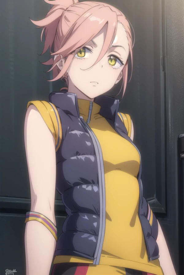 harukoharuhara, <lora:haruko haruhara movie2-lora-nochekaiser:1>,
haruko haruhara, short hair, pink hair, (yellow eyes:1.3), folded ponytail,
BREAK jacket, pantyhose, boots, vest,
BREAK outdoors,
BREAK looking at viewer, (cowboy shot:1.5), dynamic pose,
BREAK <lyco:GoodHands-beta2:1>, (masterpiece:1.2), best quality, high resolution, unity 8k wallpaper, (illustration:0.8), (beautiful detailed eyes:1.6), extremely detailed face, perfect lighting, extremely detailed CG, (perfect hands, perfect anatomy),