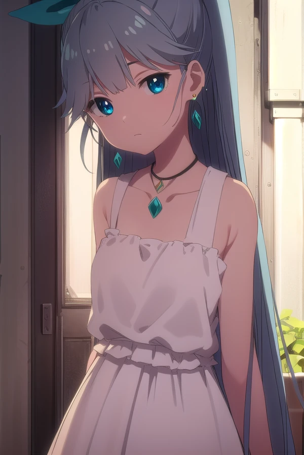 flclaiko, <lora:flcl aiko movie1-lora-nochekaiser:1>,
aiko, long hair, very long hair, ponytail, aqua eyes, ribbon, hair ribbon,
BREAK dress, jewelry, earrings, necklace, white dress,
BREAK outdoors,
BREAK looking at viewer, (cowboy shot:1.5), dynamic pose,
BREAK <lyco:GoodHands-beta2:1>, (masterpiece:1.2), best quality, high resolution, unity 8k wallpaper, (illustration:0.8), (beautiful detailed eyes:1.6), extremely detailed face, perfect lighting, extremely detailed CG, (perfect hands, perfect anatomy),