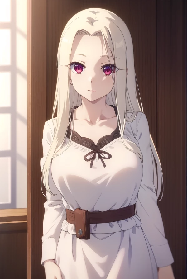 irisvielvoneinzbern, <lora:irisviel von einzbern prisma s2-lora-nochekaiser:1>,
irisviel von einzbern, long hair, blonde hair, (red eyes:1.3), white hair, (parted bangs:1.5), smile,
BREAK dress, white dress, collarbone,
BREAK indoors,
BREAK looking at viewer, (cowboy shot:1.5), dynamic pose,
BREAK <lyco:GoodHands-beta2:1>, (masterpiece:1.2), best quality, high resolution, unity 8k wallpaper, (illustration:0.8), (beautiful detailed eyes:1.6), extremely detailed face, perfect lighting, extremely detailed CG, (perfect hands, perfect anatomy),