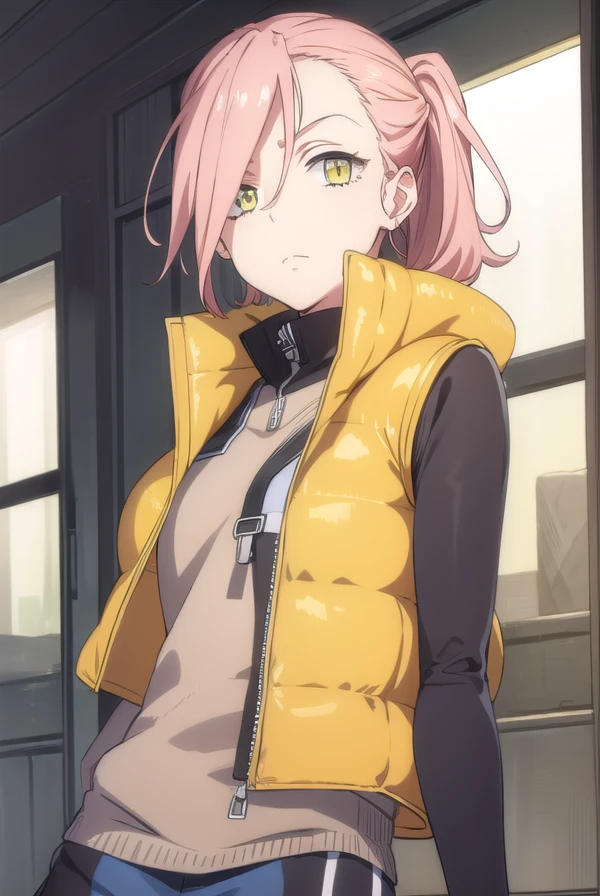 harukoharuhara, <lora:haruko haruhara movie2-lora-nochekaiser:1>,
haruko haruhara, short hair, pink hair, (yellow eyes:1.3), folded ponytail,
BREAK jacket, pantyhose, boots, vest,
BREAK outdoors,
BREAK looking at viewer, (cowboy shot:1.5), dynamic pose,
BREAK <lyco:GoodHands-beta2:1>, (masterpiece:1.2), best quality, high resolution, unity 8k wallpaper, (illustration:0.8), (beautiful detailed eyes:1.6), extremely detailed face, perfect lighting, extremely detailed CG, (perfect hands, perfect anatomy),