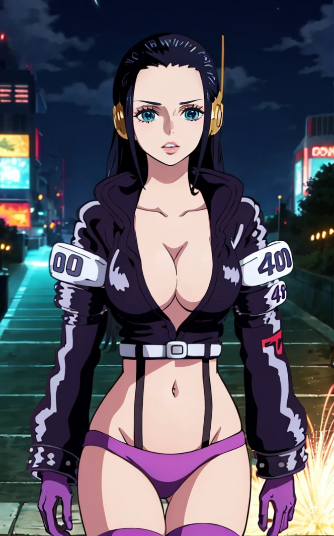solo, 1girl, looking at viewer, 2D, anime, anime coloring, hotaru rindou, large breast, mall, shopping center,indoors, blush, lipstick, jewelry, earrings, Hot girl, baddie, mean girl, sensual, attractive, masterpiece, best quality, highly detailed, a girls with a gun, evil smile , open mouth, sexy gaze, badass pose , evil smile, smile, (nsfw) not safe for work, guns blazing, anime girl with long hair, beautiful long haired girl, navel, evil expression, exposed belly, exposed navel, exposed midriff, exposed lower belly, long black pants, crop top, cleavage, unbuttoned leather pants ,open fly, low rise black leather pants, leather jacket, holding a gun, holding pistol,