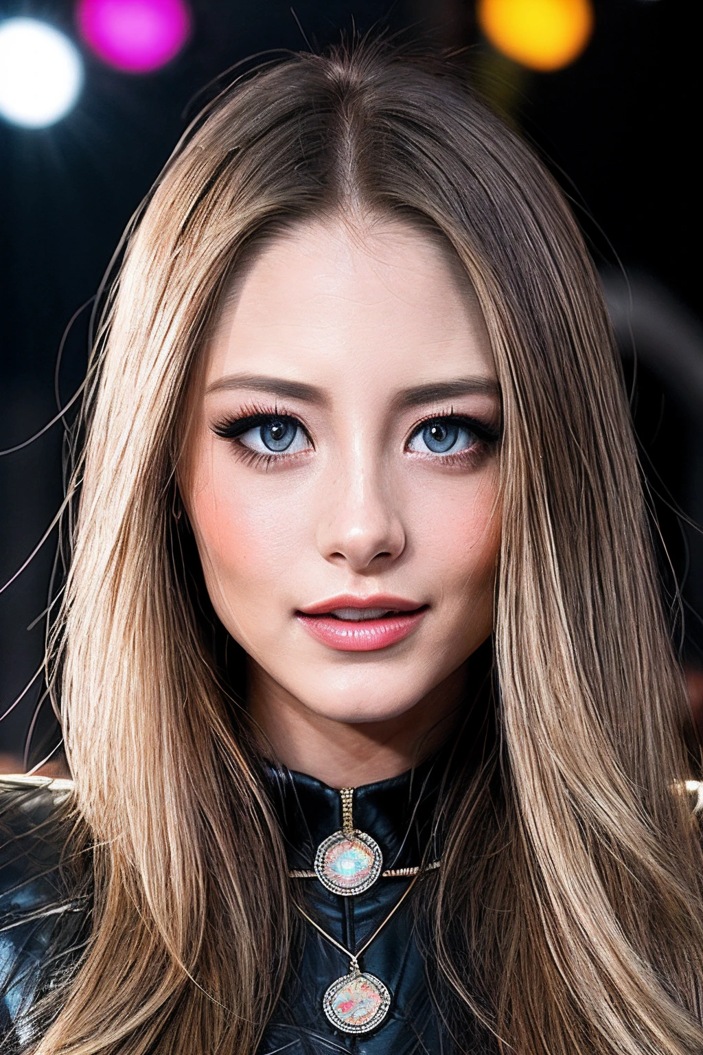 photo of ( KylerQ_SoloTI_v1:0.99),blonde hair,
a beautiful woman, perfect hair,
Radiating the Allure of Youthful Idol Style (trendy and fashionable attire:1.1), (dynamic and vibrant stage setting:1.1), (captivating close-up with a playful wink), exuding a captivating and carefree charm, (stage lights illuminating the atmosphere), candidly captured in high-energy moments, emanating the passion and liveliness of youth, adorned with stylish and eye-catching hues, intricately detailed with fashionable elements, (meticulous attention to fashion-forward details:1.1), capturing the essence of youthful idol spirit, (confident expression captured flawlessly), (sparkling eyes exuding charisma), sleek textures that accentuate the glamour, captivating and full of vibrant energy, ((embracing the spirit of youthful idolhood)), bold and vibrant tones that command attention, dynamic details that showcase the essence of youthful exuberance, a charming delight that captivates hearts, contrasting elements that heighten the idol aura,
<lora:add_detail:0.6>