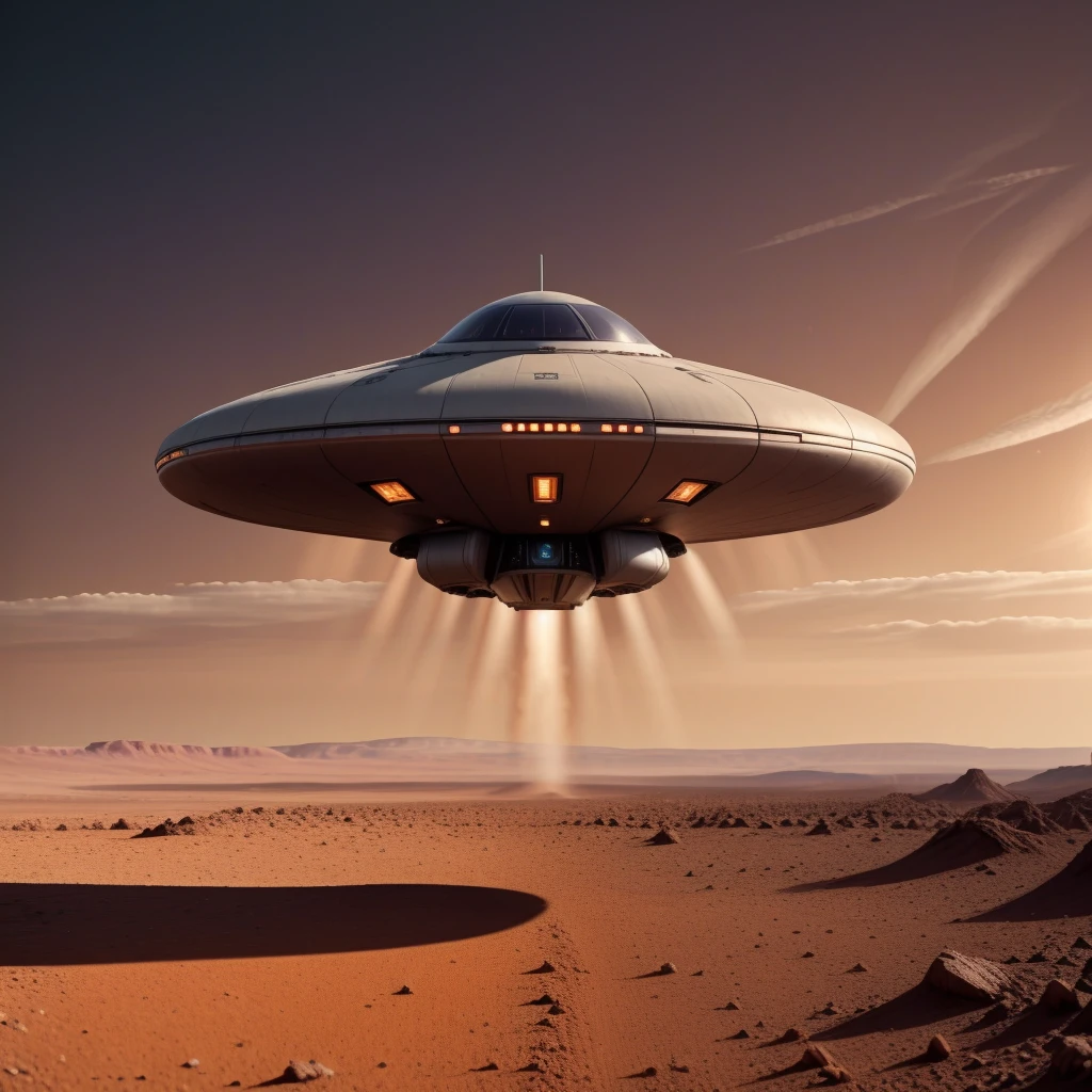 photo focus on raw, (spaceship|ufo:0.3) , flying, plasma engines, desert mars, sunrise, cinematic, rimlight, dramatic clouds
<lora:UFOMaker_SD:1>
, film, professional, 4k, highly detailed