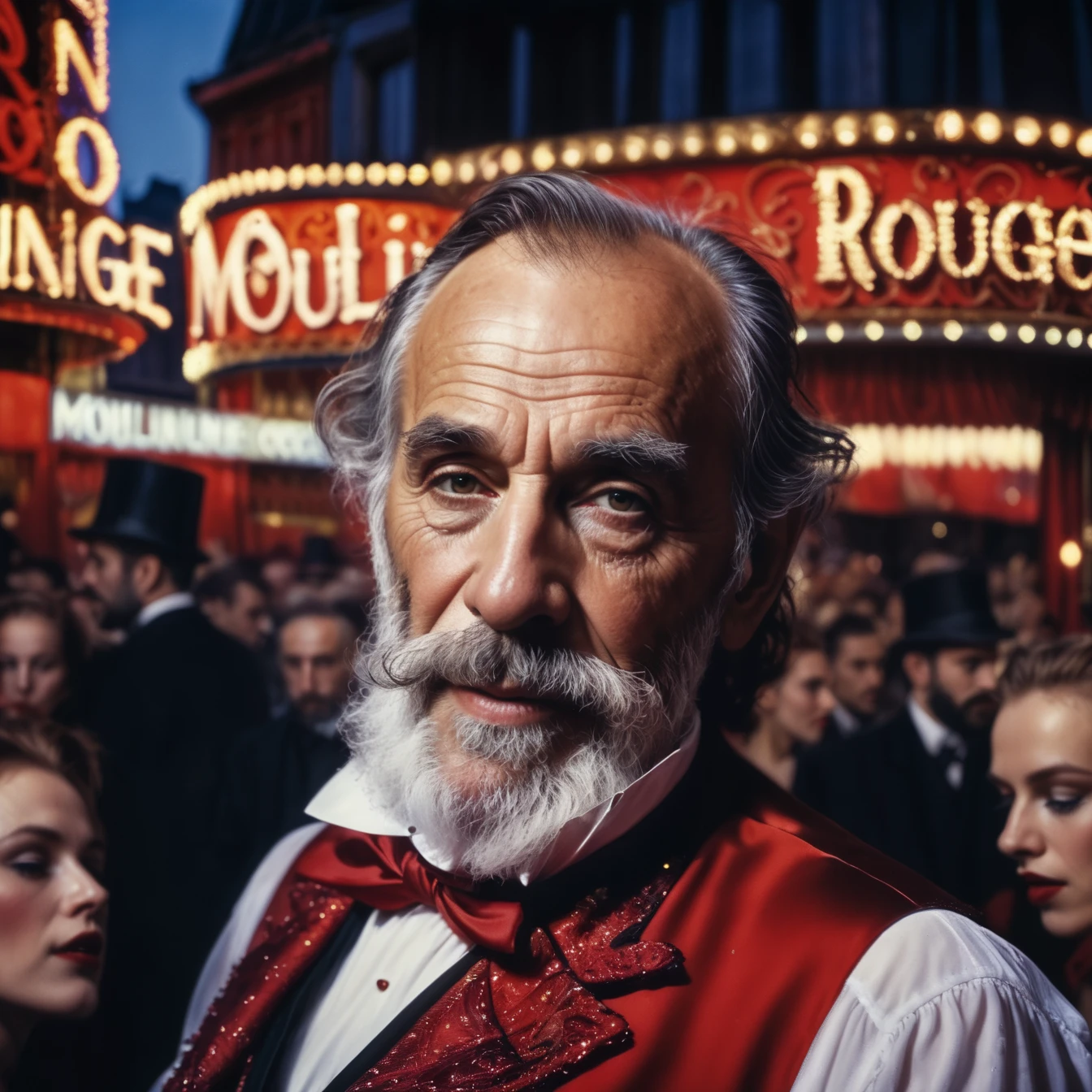 moulinrouge portrait of an old man with a beard<lora:moulinrouge:1>