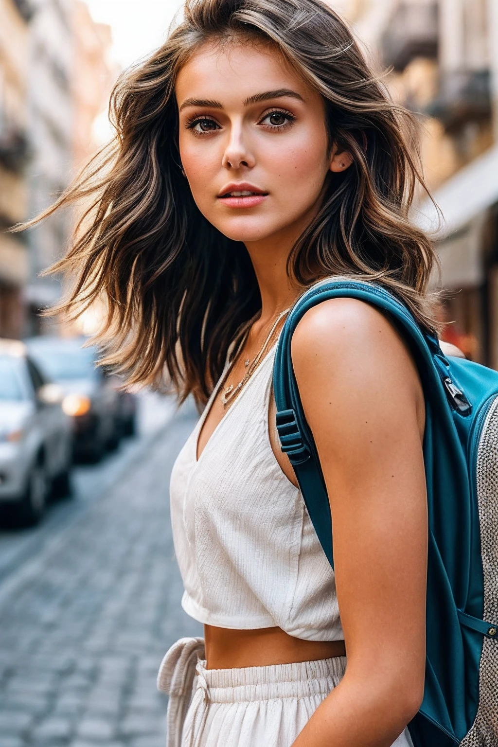 PaigeB_SoloTI_v1,
Wrapped in Wanderlust (comfortable travel attire and backpack:1.1), (captivating street in a foreign city:1.1), (explorative close-up amidst the journey), adventurous and free-spirited charm, (soft sunlight illuminating unfamiliar streets), artistically captured photography, 35mm, natural and vibrant ambient light, worldly and lively hues, authentically detailed, (High Detail:1.1), Adventurously focused, explorative, dynamic and vibrant lighting, (curious demeanor in the frame), (wandering gaze details), diverse textures, nomadic, ((wandering traveler's allure)), vibrant tones, cultural details, free-spirited charm, natural contrasts,
<lora:add_detail:0.6>