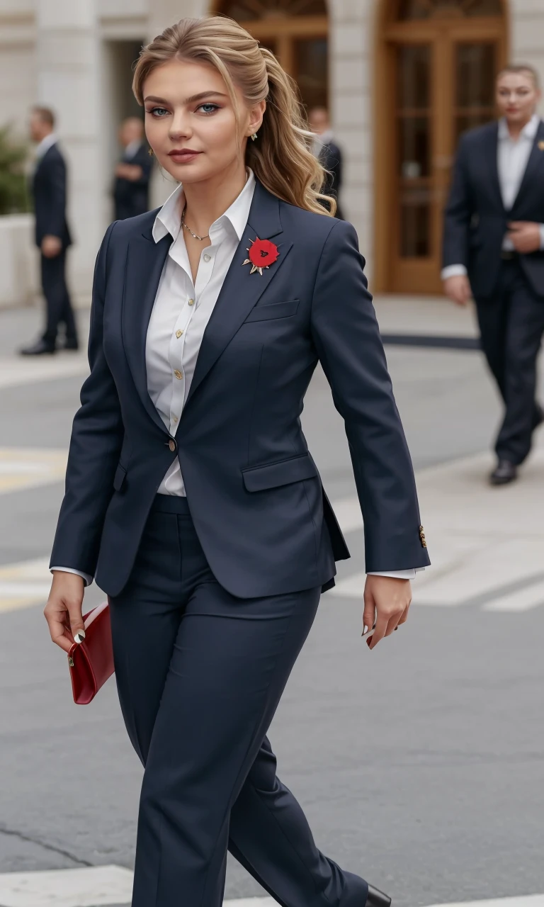 alinakab2024, 1girl, photorealistic, best quality, masterpiece, pants suit, business,