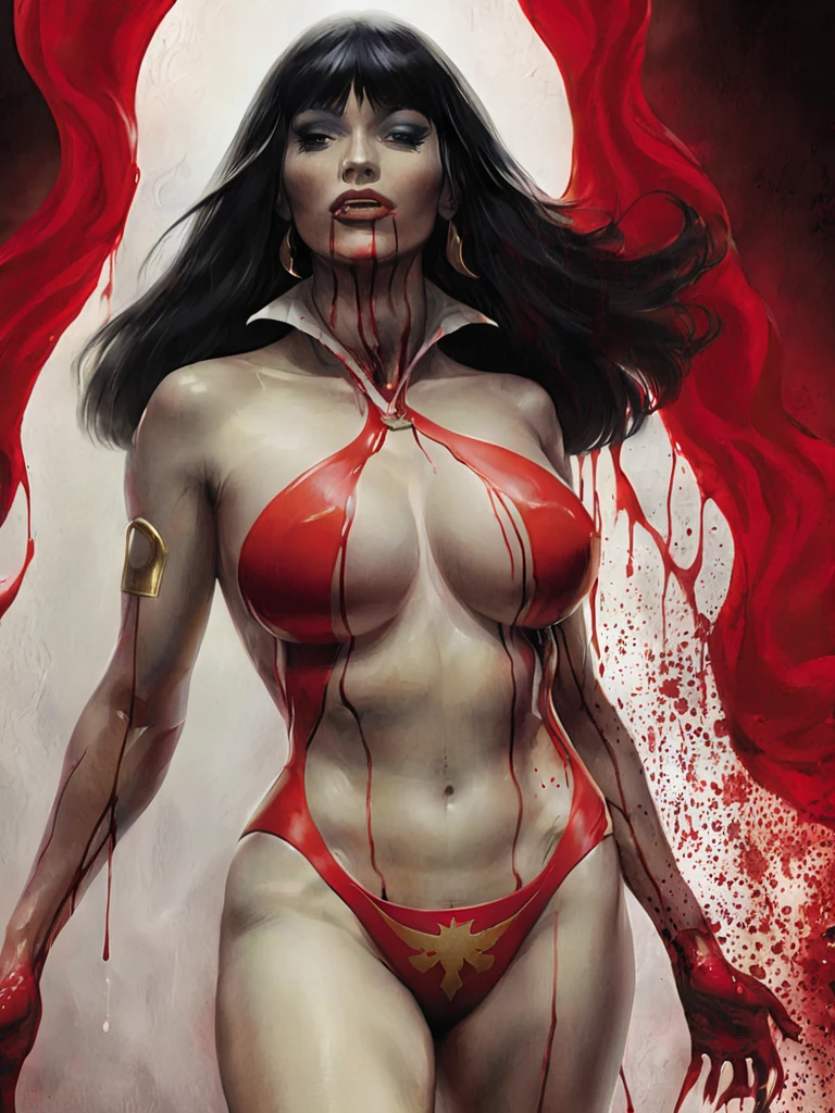 Animated mass of blood with humanoid shape, animated mass of blood with feminine shape, animated mass of blood with feminine humanoid shape, woman made entirely of blood, blood mass in the shape of a woman, covered entirely in blood, made of blood, face covered in blood, face made of blood, slim, fantasy creature, fantasy monster, d&d creature, d&d monster, blood golem, no nipples, single creature, white background
