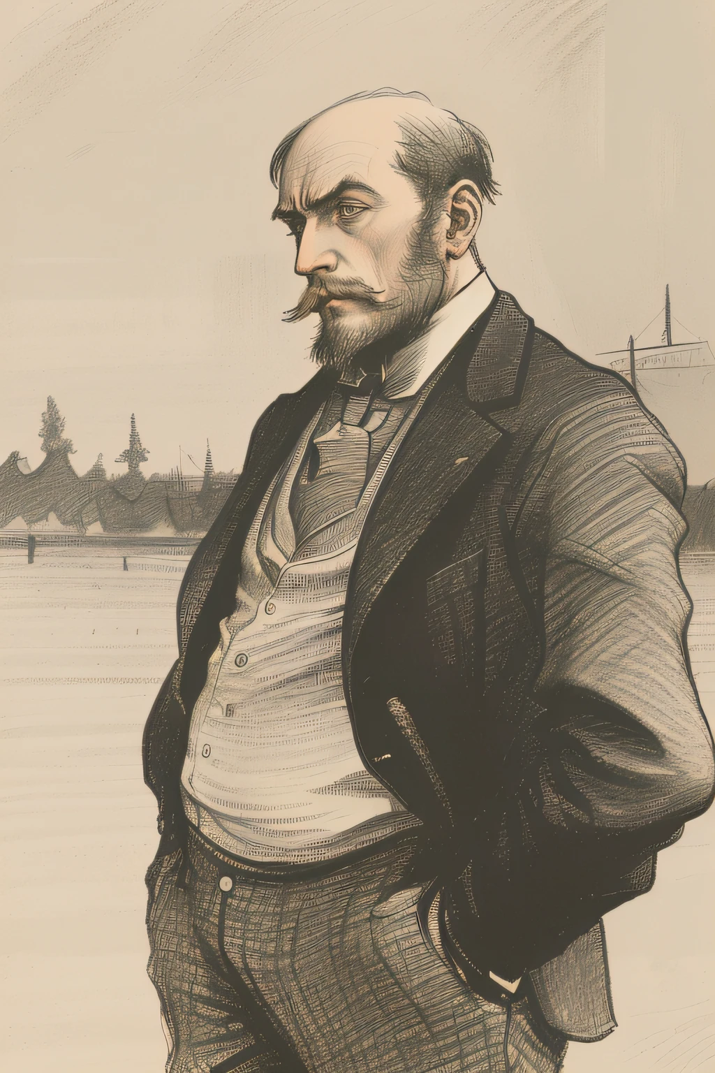 <lora:Simplicissimus:1> simplimuss, drawing of a serious man