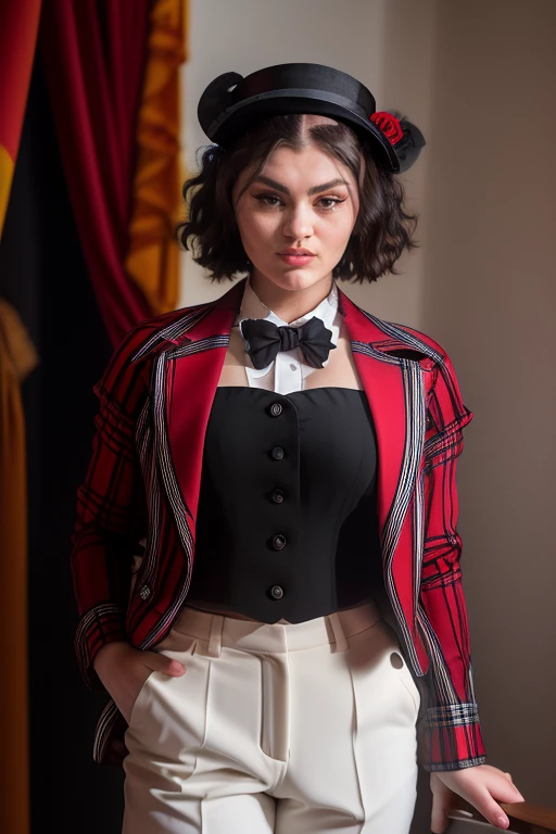 Merger_lexari_flo
performing in a (circus:1.2) wearing a red and black (blazer:1.1) and white (shirt:1.1) and cream (trousers:1.1) and black bow tie and (top hat:1.1), ring leader, circus,
bokeh, f1.4, 40mm, photorealistic, raw, 8k, textured skin, skin pores, intricate details <lora:epi_noiseoffset2:1>, epiCRealism <lora:ClothingAdjuster3:-0.8>