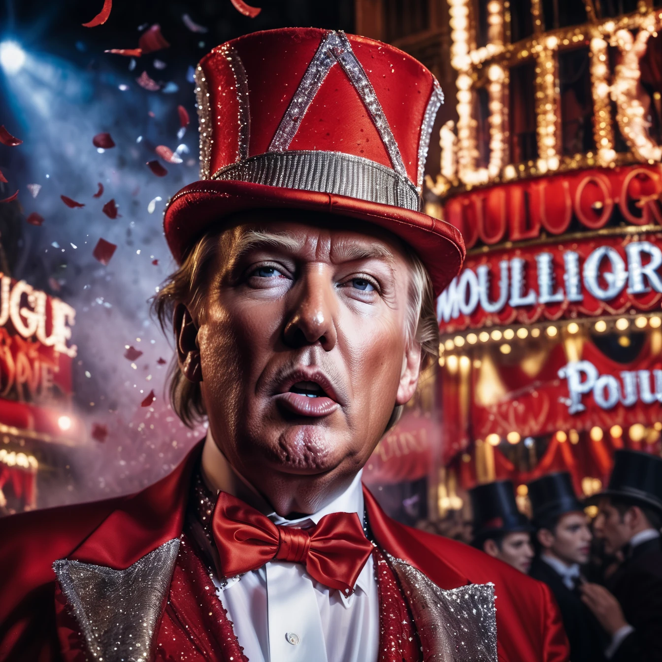 moulinrouge portrait Donald Trump<lora:moulinrouge:1>