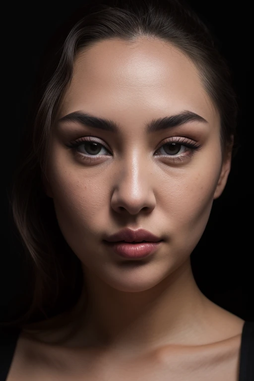 DEN_louisa_khovanskiMK2,
(headshot:1.2) portrait on a (plain black background:1.2), (headshot:1.2), (face focus:1.1), (facing the camera:1.2), Head in the centre, (eye contact:1.3), (intense stare:1.1), mouth open, (facing straightforward:1.2), (forward facing:1.1), Head, face, Head focus, Head tilted down, looking slightly up at the camera,
bokeh, f1.4, 40mm, photorealistic, raw, 8k, textured skin, skin pores, intricate details <lora:epi_noiseoffset2:1>, epiCRealism