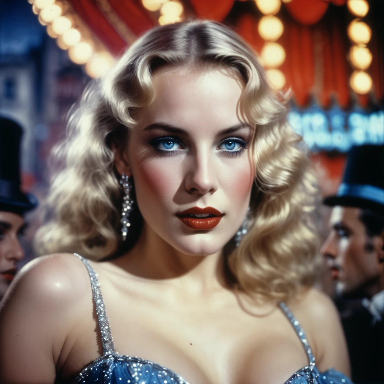moulinrouge portrait of a blonde with blue eyes <lora:moulinrouge:1>
