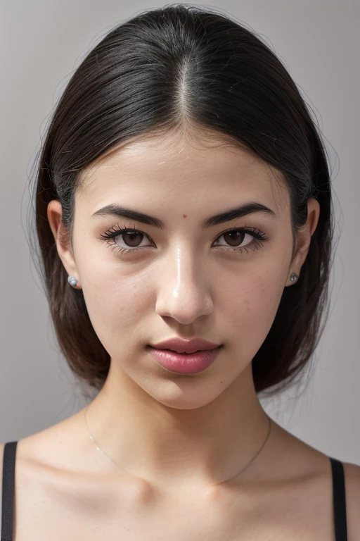 DEN_violetrose_OF,
(headshot:1.2) portrait on a (plain grey background:1.2), (headshot:1.2), (face focus:1.1), windswept chaotic hair, soft lighting, low contrast, low saturation,
bokeh, f1.4, 40mm, photorealistic, raw, 8k, textured skin, skin pores, intricate details <lora:epi_noiseoffset2:1>, epiCRealism