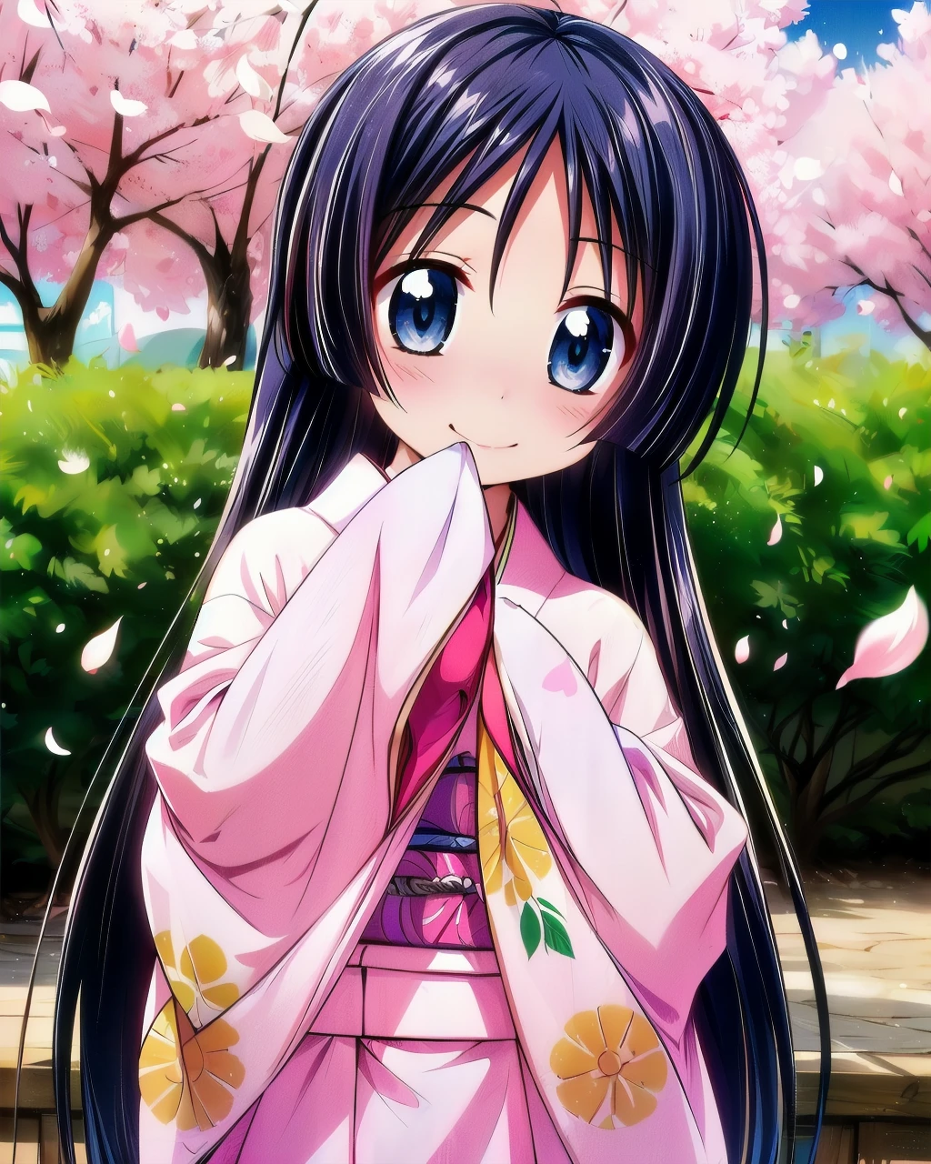 (best quality, masterpiece, perfect eyes, highly detailed, ultra high res:1.2),
<lora:SaginomiyaIsumi:0.8>, 1girl, solo, SaginomiyaIsumi, (IsumiRaisedSleeve:1.3), cowboy shot, kimono,obi, floral print, looking at viewer, (cute), (amused,chuckle,slight smile, lighthearted mood:1.4), colored image,outdoors,in garden,cherry blossoms,hiding own mouth with kimono sleeve,legs,
<lora:add_detail:0.6>