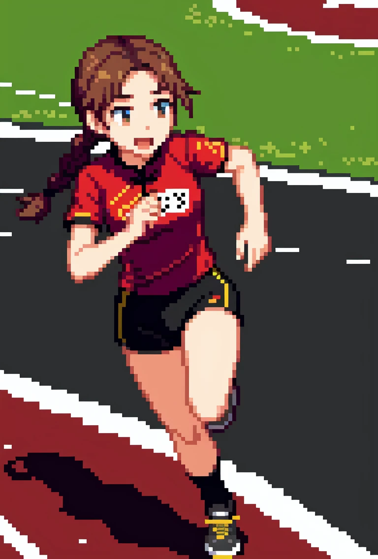 pixel,pixel art,pixelart,xiangsu,xiang su,full body,(((solid background))),
1Girl,side view,running,sequence frames,masterpiece,best,quality,<lora:pixel sprites2Dåç´ å·¥å
·å
:1>,black shorts,simple background,
