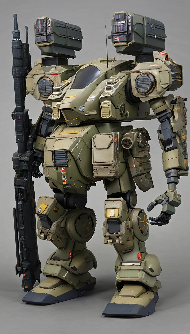 professional 3d model of (MRS:1.5),mecha,robot,(military, design armour:1.2),(science fiction:1),(a heavy mech:1.6),(hawken:1.6),(very biggest size mecha:1.6),glowing eyes,(full body:1.2),mechanical parts,robot joints,(holding huge weapon:1.5),(huge mechanical shield:1.2),best quality,masterpiece,highly detailed,ultra-detailed,(huge mechanical weapon:1.3),(detailed weapon:1.2),(huge mechanical gun:1.2),<lora:srdxl_v2_7_5a7:0.8>,, octane render, highly detailed, volumetric, dramatic lighting