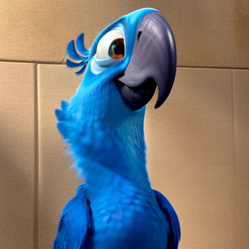 <lora:Blu(BirdMovie,Rio):0.3> Blu, sfw, spix macaw,male, blue feathers, 2d, cartoon, flat colors, detailed <lora:BirdMovie:0.7>