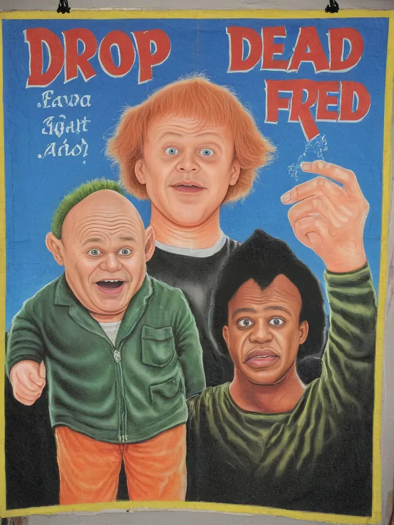 <lora:Ghana_Movie_Posters:1> ghana movie poster for Drop Dead Fred