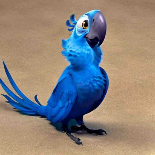 <lora:Blu(BirdMovie,Rio):0.3>  Blu, sfw, spix macaw,male, blue feathers, 2d, cartoon, flat colors, detailed   <lora:BirdMovie:0.7>