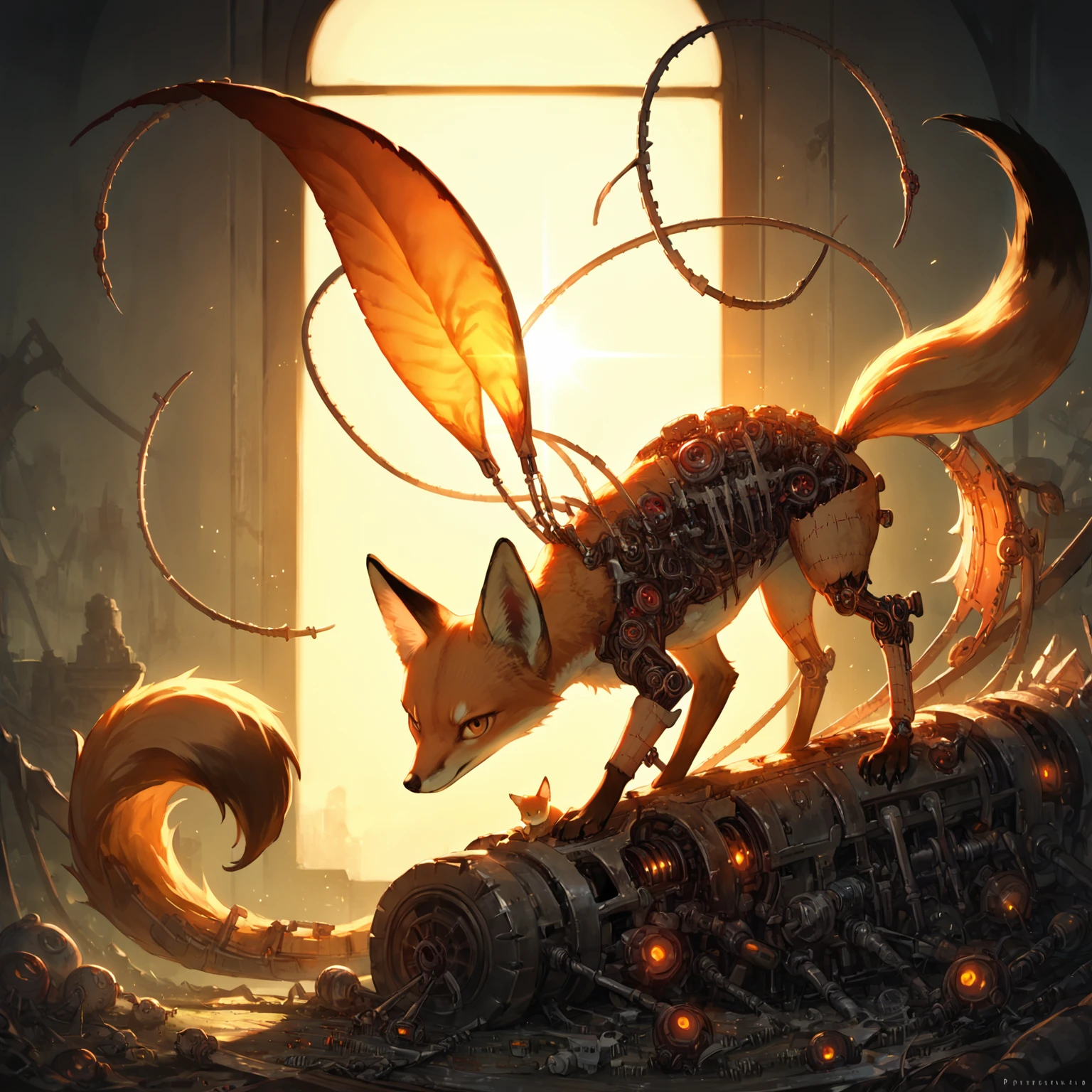 score_9, score_8_up, score_7_up, score_6_up, score_5_up, score_4_up,  source_anime, fluffal Tails the fox, fluffal, feral, looking at viewer:1.2, stuffing, blades, stitches, detailed, backlighting, appealing, cluttered,   <lora:Frightfurfluffal1-000004:1>,