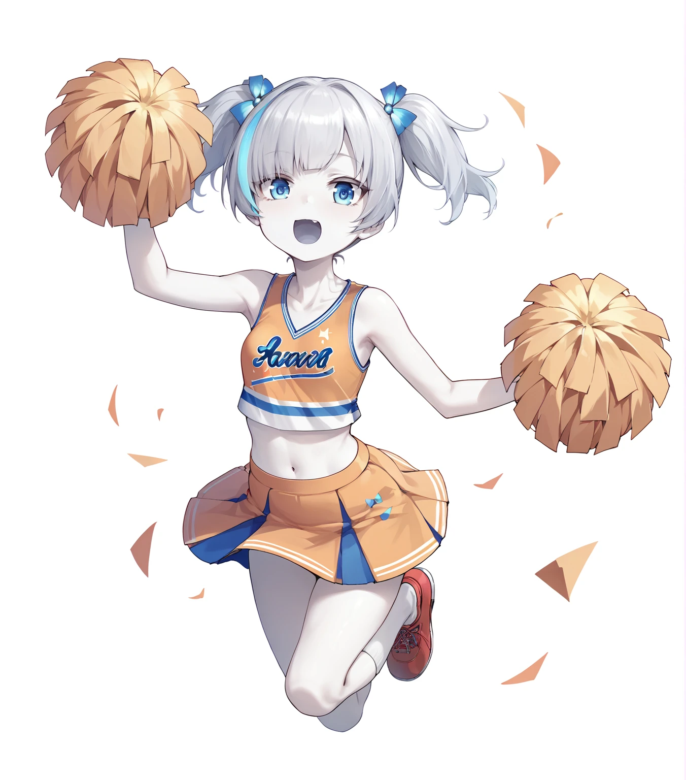 cheerleader, sticker, head, no background, smile