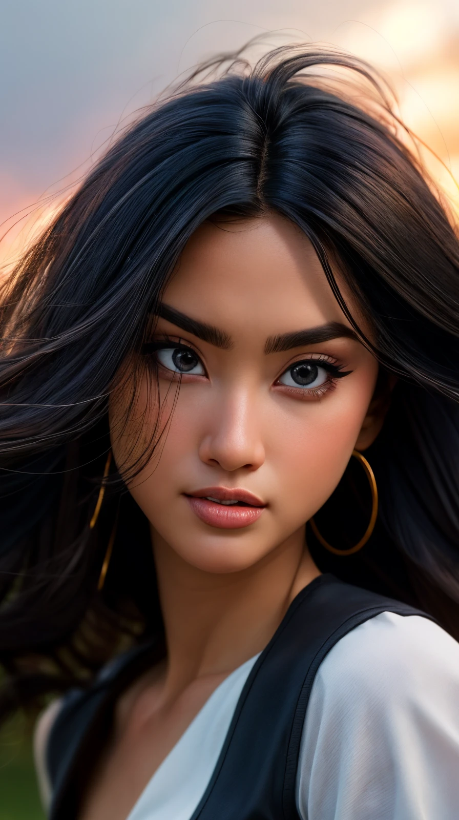 <lora:Sexy-Philippine:1> long straight black hair, black eyes, high quality photography, hdr, smooth, sharp focus, high resolution, bokeh, deep of field, <lora:add_detail:1> <lora:p3r3zstyle_v3:0.6>