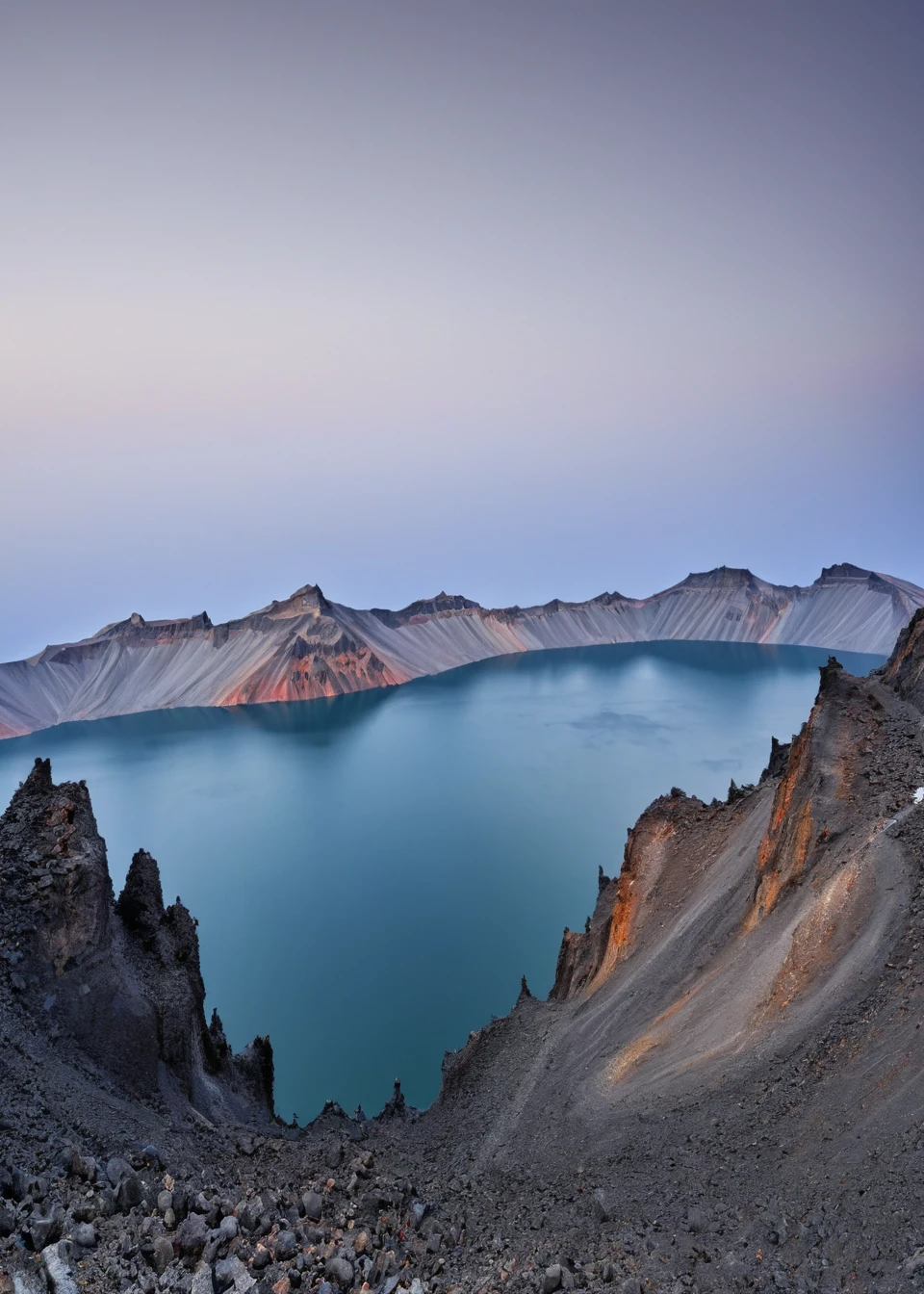 no humans,grey background,gradient background,gradient,scenery,simple background,<lora:é¿ç½å±±:1>, Changbai Mountain,, masterpiece, best quality,