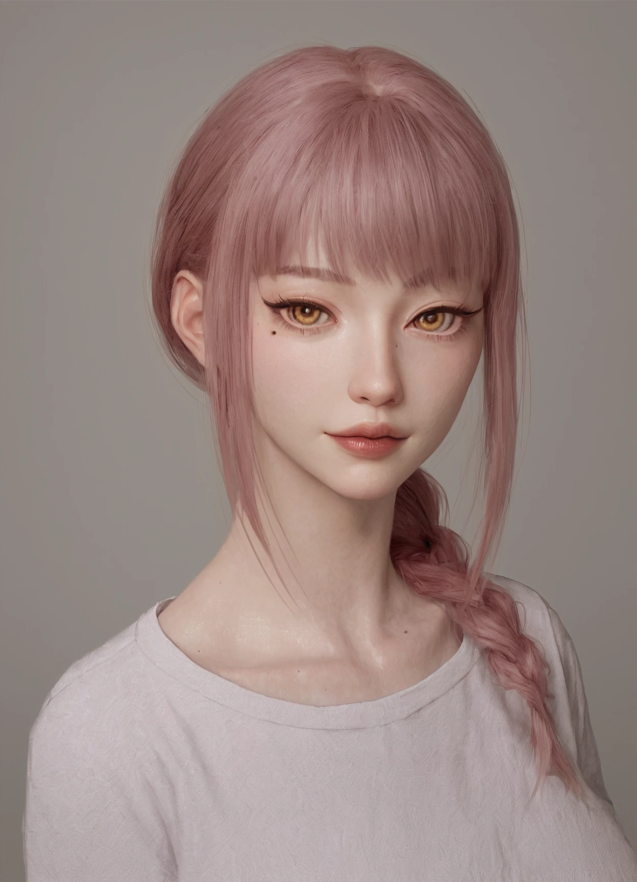 score_9, score_8_up, score_7_up, realistic, 3d, 1girl, makima_(chainsaw_man) , solo, mole, looking at viewer, parted lips, lips, upper body, mole under eye <lora:RetouchXL_PonyV6_v1:.65>