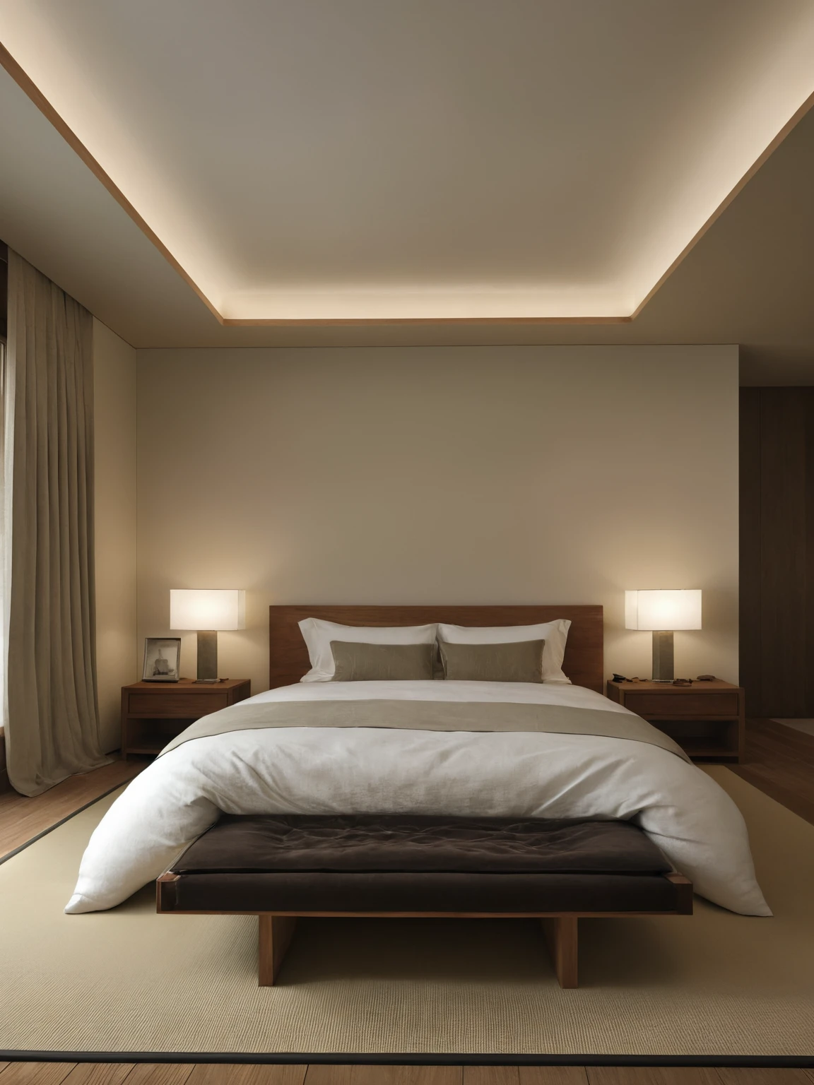 <lora:JJsJapaneseInterior_XL:1>, ((best quality)),((masterpiece)),((realistic)), (((Japanese Interior))) , no humans, floor, indoor, photorealistic, ceiling light,Masterpiece, high quality, best quality, authentic, ,windows , bed, pillow, chair,