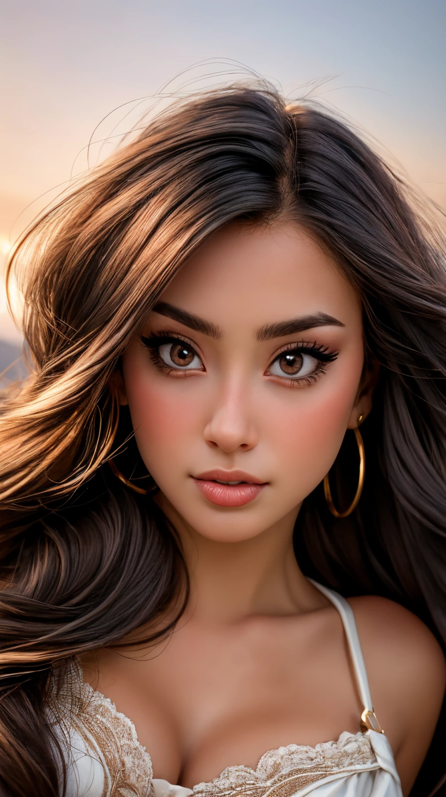 <lora:Sexy-Chilean:1> black long hair, white skin, brown eyes, high quality photography, hdr, smooth, sharp focus, high resolution, bokeh, deep of field, <lora:add_detail:1>  <lora:p3r3zstyle_v3:0.6>