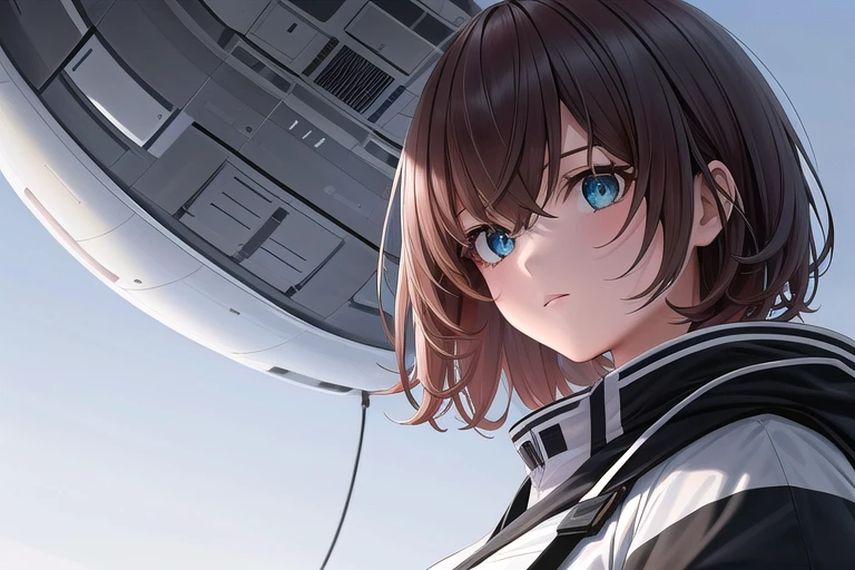 1girl,airship,sky,crescent, huge_breasts, red_hair, green_eyes,  <lora:SCIFantasy:5>, masterpiece, best_quality, detailed_face, detailed_eyes, highres, beautiful, detailed,