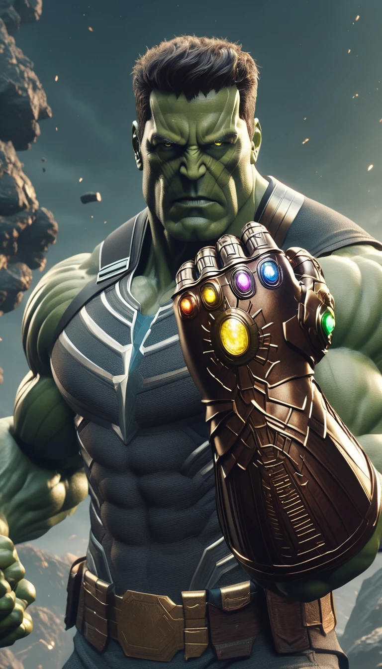 photograph Colossus, wearing the InfinityGauntlet