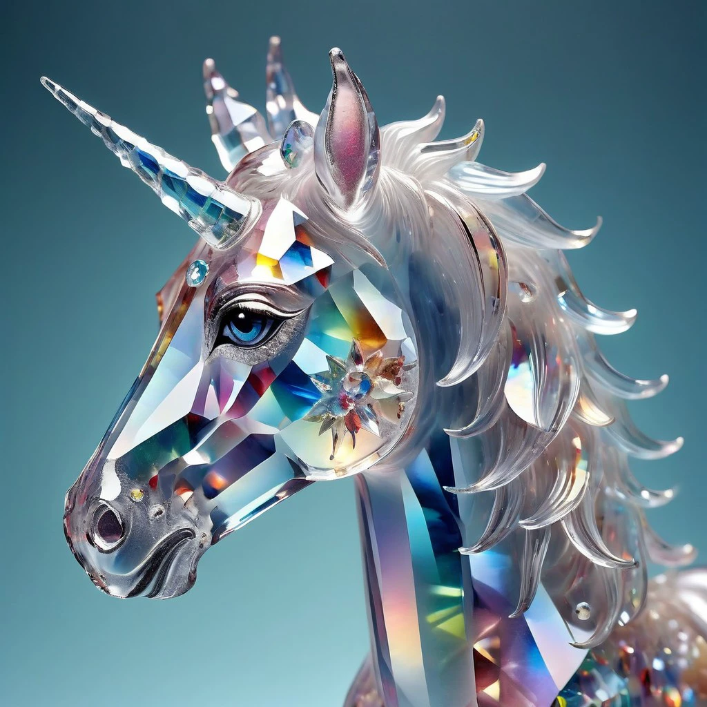 cs-cr1stal-v2 analog realistic Neo-Impressionism colour photo of a unicorn with 1 horn, very detailed, award-winning
