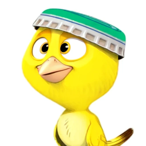 Nico, sfw, yellow canary, male, yellow feathers, 2d, flat colors, cartoon, detailed,  <lora:Nico(BirdMovie,Rio):0.7> bottle cap on head  <lora:BirdMovie:0.1>