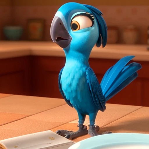 <lora:Bia(BirdMovie,Rio):0.7>  Bia, sfw, spix macaw,female, blue feathers, 3d, cgi, detailed,