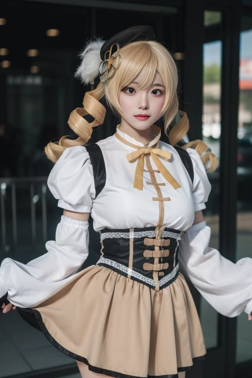 ltra-detailed,highly detailed,best quality,masterpiece,illustration,realistic,photorealistic,
tomoe mami, magical girl, cosplay, 1girl, solo,
cowboy shot, cowboy shot,
<lora:tomoe mami_v1_06:0.7>