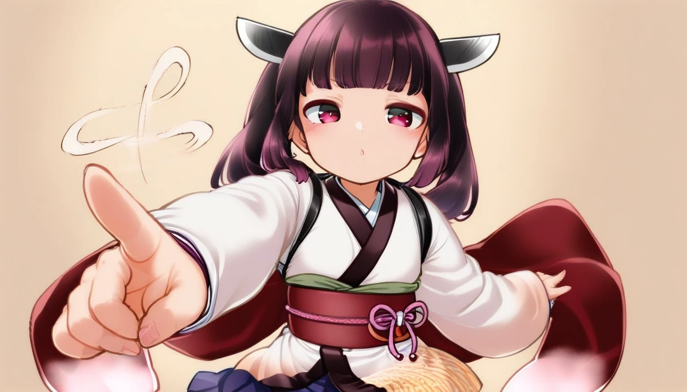 1girl, touhoku kiritan, pointing, japanese clothes, kzh, kiritanlora, <lora:kzh_concLoRAXL_AMG:1> <lora:kiritanlora_charaLoRA_XL_AMG:1>