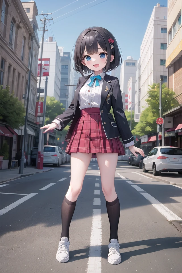 insanely detailed, absurdres, ultra-highres, ultra-detailed, best quality,
1girl, solo, nice hands, perfect hands, small
BREAK
(lanky,gothic dress,nylon clothes,denim dress,saddle jacket,red tartan-check pleated skirt,frilled legwear,sneakers:1.2), (thigh high:-1)
BREAK
happy smile, laugh, open mouth, standing,
(45 angle:-1.5), (from side:-1.5),
cute pose, full body view
BREAK
slender, kawaii, perfect symmetrical face, ultra cute girl, ultra cute face, ultra detailed eyes, ultra detailed hair, ultra cute, ultra beautiful
BREAK
(very wide, panorama view, sense of depth, magnificent view:1.3), tokyo, street, crowd, cityscape
BREAK
medium breasts,
(turquoise blue medium hair, black eyes), hime cut