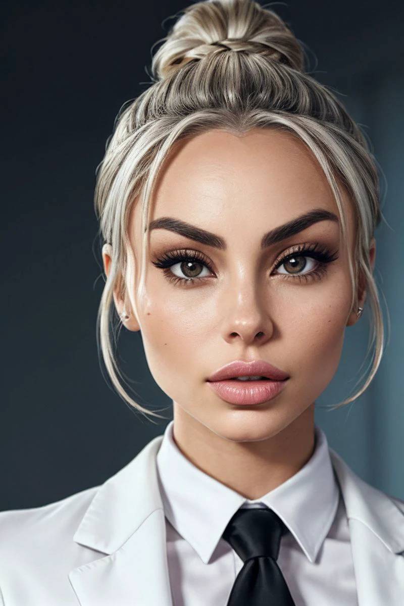 headshot of S339_MariaDeziderieva,a stunning woman,in a (boardroom:1.1),wearing a (shirt:1.1),(blazer:1.1),(hair-bun),(4k, RAW photo, best quality, depth of field, ultra high res:1.1),(absurdres, intricate, photorealistic, masterpiece, ultra-detailed:1.1),