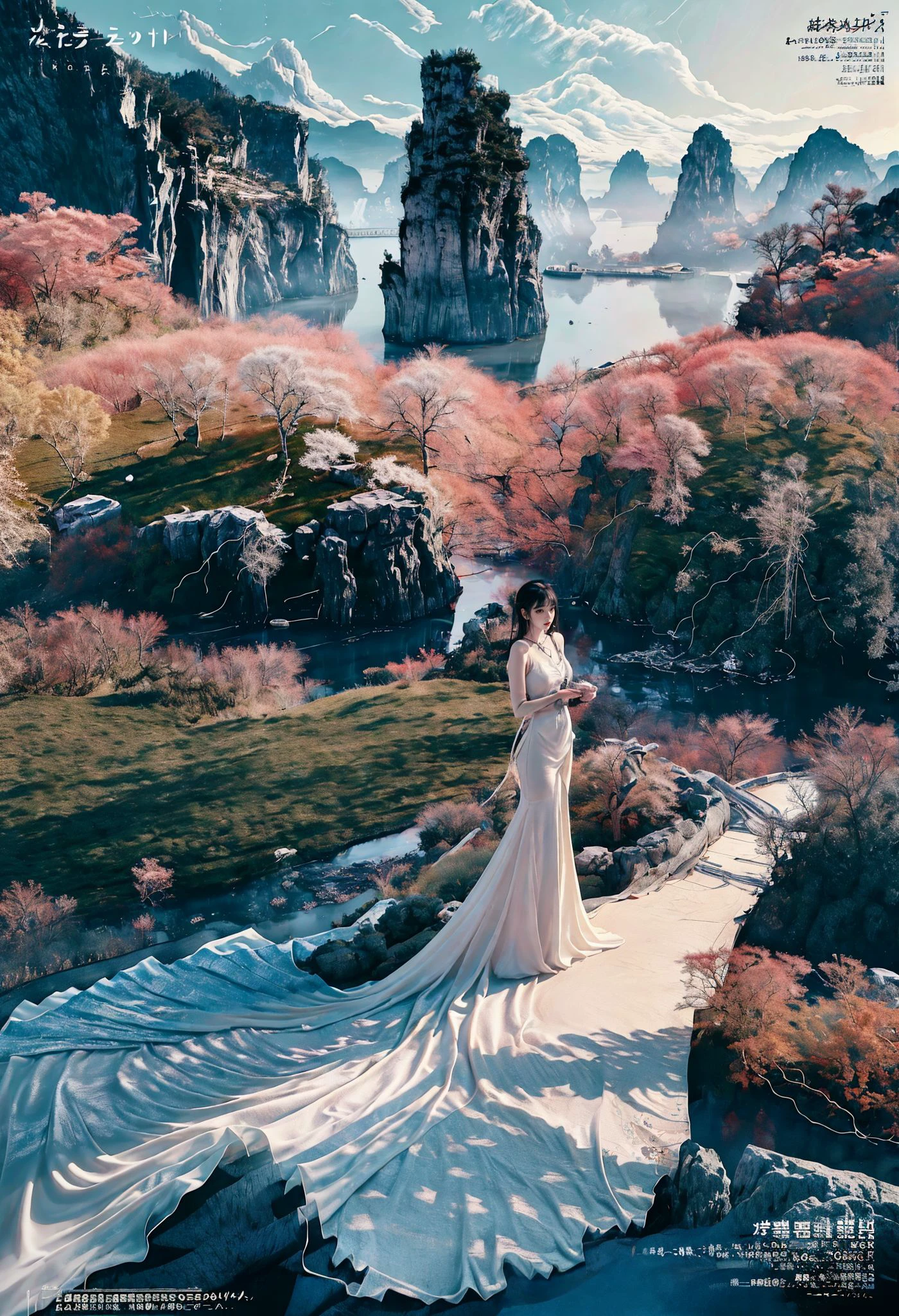 best quality,official art,beautiful and aesthetic:1.2),(fractal art:1.2),offcial art,colorful,Colorful background,splash of color,movie perspective,advertising style,magazine cover,32K,extremely detailed,photography,Amazing,finely detailed,best quality,ultra high res,
The color palette is mainly dark with splashes of vibrant colors,giving the poster a dynamic and visually striking appearance,tachi-e (magazine:1.3),(cover-style:1.3),colorful,
orient inspired,Dynamic Angle,Dynamic posture,Perspective,High Point,pov,(full body:1.1),
<lora:~Q?-Nepu xuer orient inspired:0.8>,