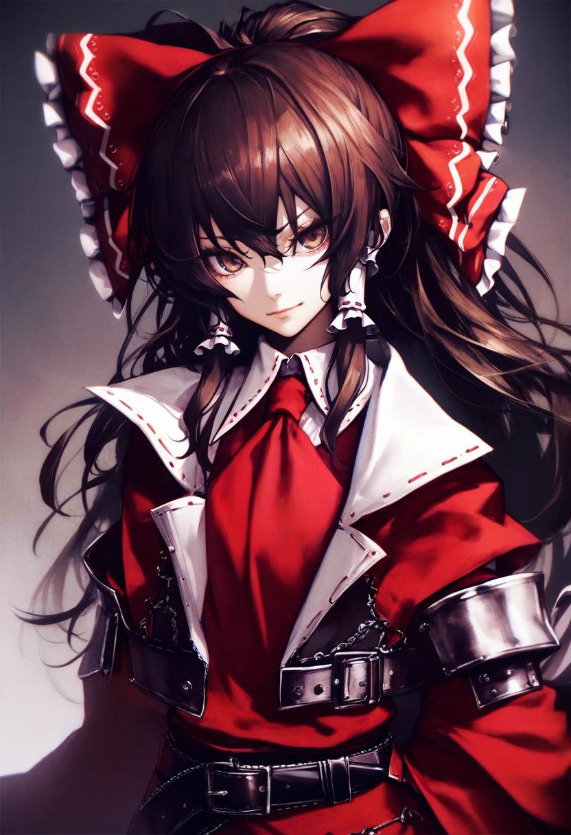 score_9, score_8_up, score_7_up, score_6_up, <lora:DPOXL:1> <lora:banpai akiraXL_JS2_lokr_V12:1>1girl, solo, hakurei reimu, hair bow, bow, gohei, belt, alternate costume, hair tubes, red bow, brown eyes, long hair, brown hair, black hair