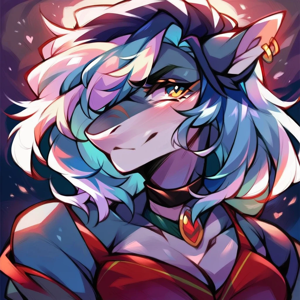 <lora:PonyQualityV3:5>, source_furry, beautiful female anthro shark portrait, dramatic lighting, dark background