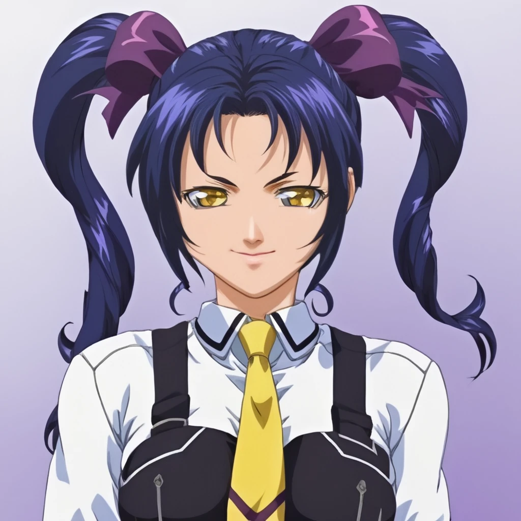 anime artwork of <lora:Bible Black style:0.3>
<lora:Nami kozono:0.8>
Nami kozono a woman with a bow in her hair,1girl,solo,long hair,smile,black hair,ribbon,brown eyes,blue hair,hair ribbon,yellow eyes,ponytail,necktie,uniform,parody ,purple hair, choppy hair, nerd, eroge,anime,manga,nsfw,cartoon,Adult animation,explicit,Original video animation, Baiburu Burakku style, Bible Black style,villain2, school girl outfit, anime style, key visual, vibrant, studio anime, highly detailed