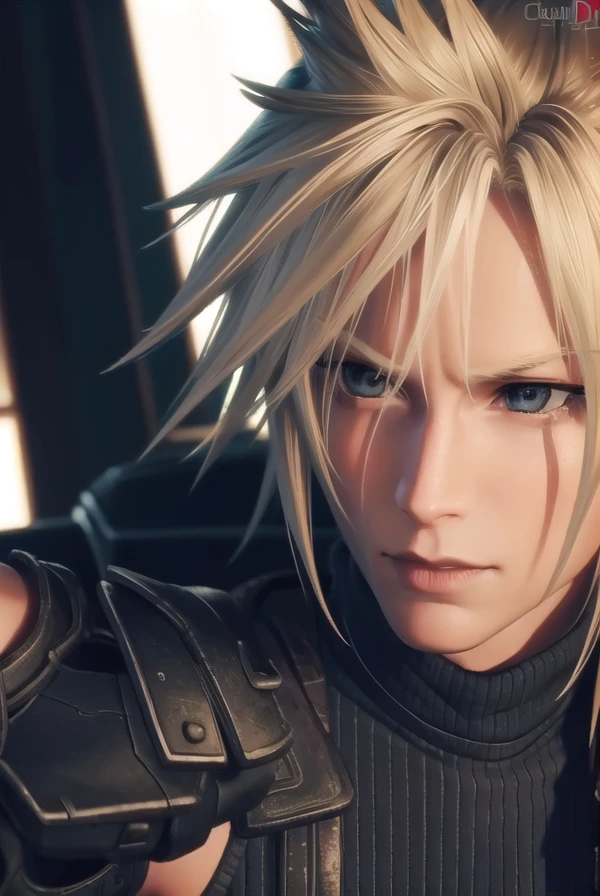 cloudstrife, <lora:cloud strife ingame-lora-nochekaiser:1>,
cloud strife, blonde hair, male focus, spiked hair, (grey eyes:1.3),
BREAK gloves, sleeveless, black gloves, pants, armor, turtleneck,
BREAK outdoors,
BREAK looking at viewer, dynamic pose,
BREAK <lyco:GoodHands-beta2:1>, (masterpiece:1.2), best quality, high resolution, unity 8k wallpaper, (illustration:0.8), (beautiful detailed eyes:1.6), extremely detailed face, perfect lighting, extremely detailed CG, (perfect hands, perfect anatomy),