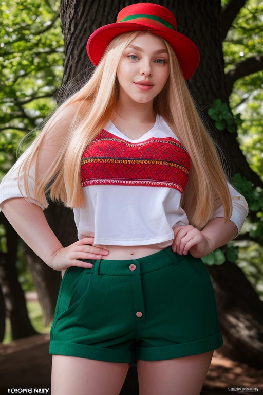 DEN_alexislust_SG,
posing in an (enchanted forest:1.2) dressed as a (leprechaun:1.2), (shamrocks, clovers:1.2), , lucky charms, leprechaun, green clothing, green jacket and green shorts and a green hat, (magical:1.2), (enchanting:1.2),
bokeh, f1.4, 40mm, photorealistic, raw, 8k, textured skin, skin pores, intricate details <lora:epi_noiseoffset2:1>, epiCRealism <lora:ClothingAdjuster3:-1.3>