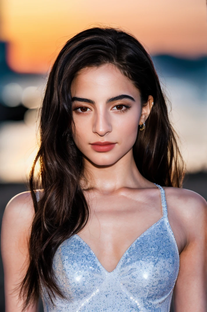 tv_Buket_Komur_A_V1, model pose, smiling expression, ((wearing a glittery ballgown )),full body shot, Golden Hour, at the beach, (((relaxed))), "epic-Ultra-HD-details", "epic-Ultra-HD-highlights", PA7_Human-Likeness