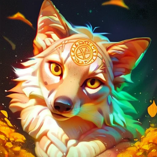 CelticFox,<lora:CelticFox:1>,score_9, score_8_up, score_7_up, score_6_up,solo,,solo,looking at viewer,yellow eyes,no humans,animal,black background,celtic style,orange colored eyes,celtic symbols,celtic style,